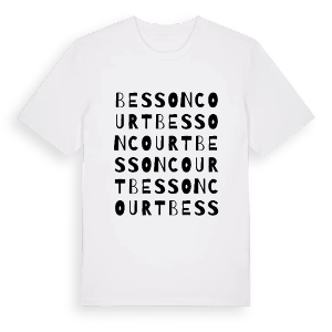 Bessoncourt ordlek t-shirt – ekologisk bomull t-shirt från Pinshirt