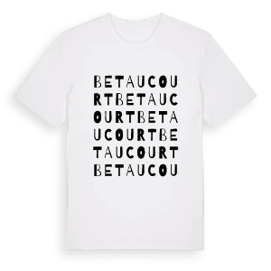 Betaucourt ordlek t-shirt – ekologisk bomull t-shirt från Pinshirt