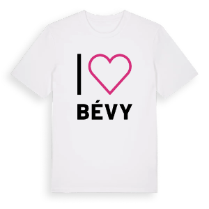 Jag älskar Bévy t-shirt stort tryck – ekologisk bomull t-shirt från Pinshirt