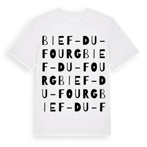 Bief-du-Fourg ordlek t-shirt – ekologisk bomull t-shirt från Pinshirt
