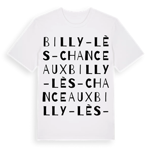 Billy-lès-Chanceaux ordlek t-shirt – ekologisk bomull t-shirt från Pinshirt