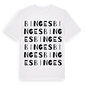 Binges ordlek t-shirt – ekologisk bomull t-shirt från Pinshirt