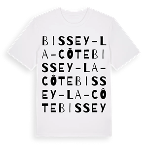 Bissey-la-Côte ordlek t-shirt – ekologisk bomull t-shirt från Pinshirt