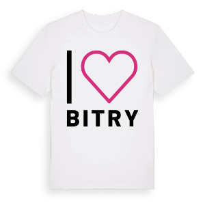 Jag älskar Bitry t-shirt stort tryck – ekologisk bomull t-shirt från Pinshirt