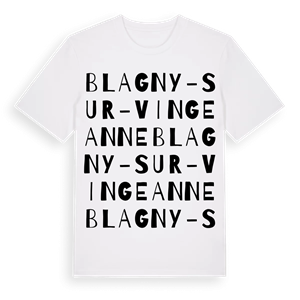 Blagny-sur-Vingeanne ordlek t-shirt – ekologisk bomull t-shirt från Pinshirt