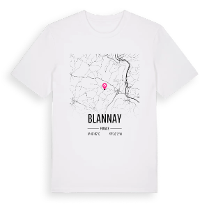 Blannay karta t-shirt – ekologisk bomull t-shirt från Pinshirt