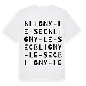 Bligny-le-Sec ordlek t-shirt – ekologisk bomull t-shirt från Pinshirt