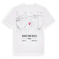 Blois-sur-Seille karta t-shirt