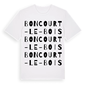 Boncourt-le-Bois ordlek t-shirt – ekologisk bomull t-shirt från Pinshirt