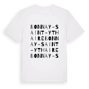 Bonnay-Saint-Ythaire ordlek t-shirt – ekologisk bomull t-shirt från Pinshirt