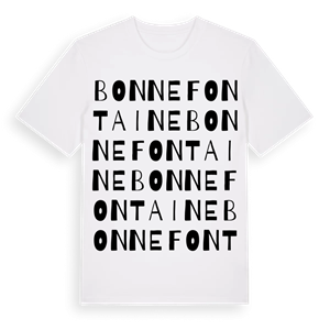 Bonnefontaine ordlek t-shirt – ekologisk bomull t-shirt från Pinshirt