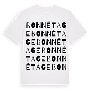 Bonnétage ordlek t-shirt – ekologisk bomull t-shirt från Pinshirt