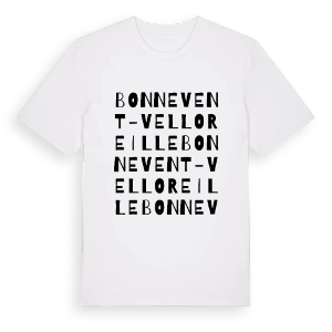 Bonnevent-Velloreille ordlek t-shirt – ekologisk bomull t-shirt från Pinshirt