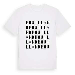 Bouilland ordlek t-shirt – ekologisk bomull t-shirt från Pinshirt