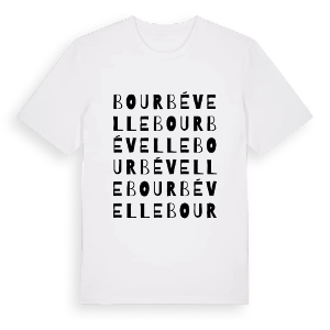 Bourbévelle ordlek t-shirt – ekologisk bomull t-shirt från Pinshirt