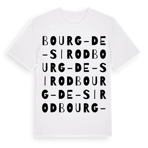 Bourg-de-Sirod ordlek t-shirt – ekologisk bomull t-shirt från Pinshirt