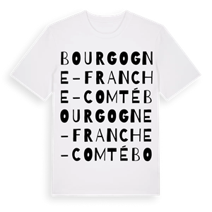 Bourgogne-Franche-Comté ordlek t-shirt – ekologisk bomull t-shirt från Pinshirt