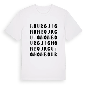 Bourguignon ordlek t-shirt – ekologisk bomull t-shirt från Pinshirt