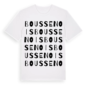 Boussenois ordlek t-shirt – ekologisk bomull t-shirt från Pinshirt