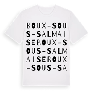 Boux-sous-Salmaise ordlek t-shirt – ekologisk bomull t-shirt från Pinshirt