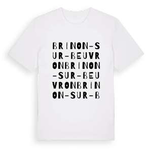 Brinon-sur-Beuvron ordlek t-shirt – ekologisk bomull t-shirt från Pinshirt