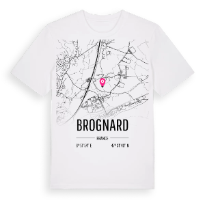 Brognard karta t-shirt – ekologisk bomull t-shirt från Pinshirt