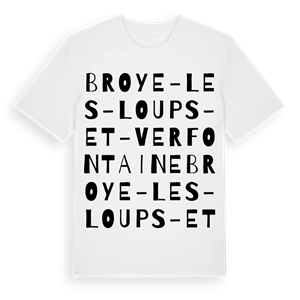 Broye-les-Loups-et-Verfontaine ordlek t-shirt – ekologisk bomull t-shirt från Pinshirt