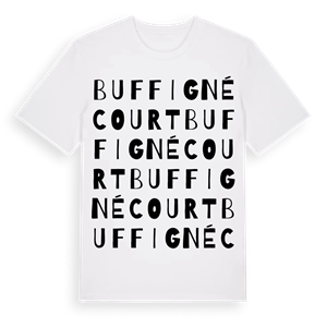 Buffignécourt ordlek t-shirt – ekologisk bomull t-shirt från Pinshirt
