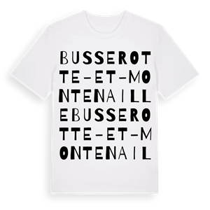 Busserotte-et-Montenaille ordlek t-shirt – ekologisk bomull t-shirt från Pinshirt