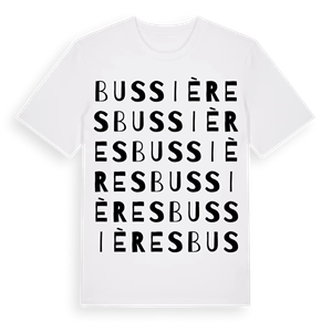Bussières ordlek t-shirt – ekologisk bomull t-shirt från Pinshirt