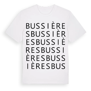Bussières ordlek t-shirt – ekologisk bomull t-shirt från Pinshirt