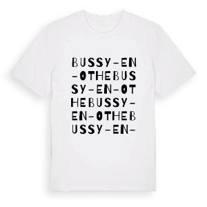 Bussy-en-Othe ordlek t-shirt – ekologisk bomull t-shirt från Pinshirt
