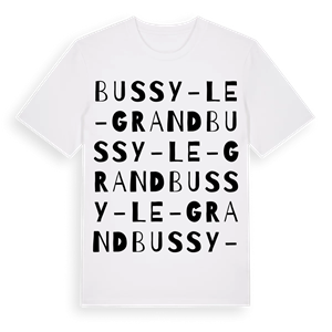 Bussy-le-Grand ordlek t-shirt – ekologisk bomull t-shirt från Pinshirt