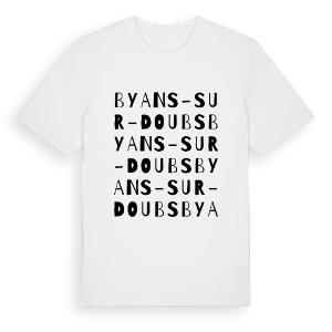 Byans-sur-Doubs ordlek t-shirt – ekologisk bomull t-shirt från Pinshirt