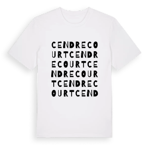 Cendrecourt ordlek t-shirt – ekologisk bomull t-shirt från Pinshirt