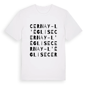 Cernay-l'Église ordlek t-shirt – ekologisk bomull t-shirt från Pinshirt