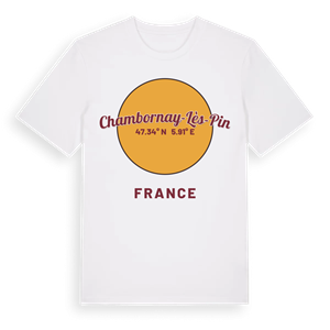 Chambornay-lès-Pin cirkel t-shirt – ekologisk bomull t-shirt från Pinshirt