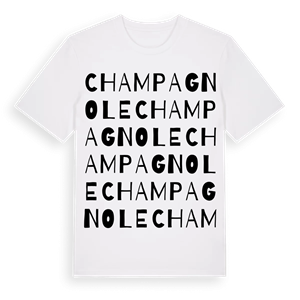 Champagnole ordlek t-shirt – ekologisk bomull t-shirt från Pinshirt