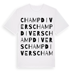 Champdivers ordlek t-shirt – ekologisk bomull t-shirt från Pinshirt