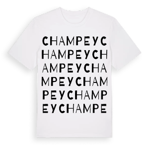 Champey ordlek t-shirt – ekologisk bomull t-shirt från Pinshirt