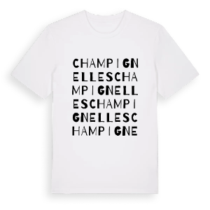 Champignelles ordlek t-shirt – ekologisk bomull t-shirt från Pinshirt
