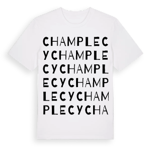 Champlecy ordlek t-shirt – ekologisk bomull t-shirt från Pinshirt