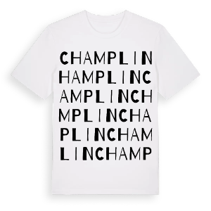 Champlin ordlek t-shirt – ekologisk bomull t-shirt från Pinshirt