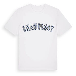 Champlost college t-shirt – ekologisk bomull t-shirt från Pinshirt