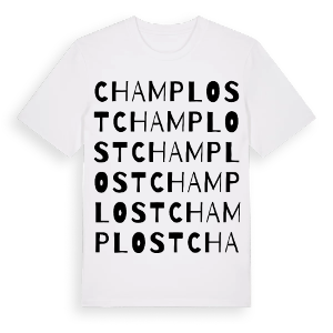 Champlost ordlek t-shirt – ekologisk bomull t-shirt från Pinshirt