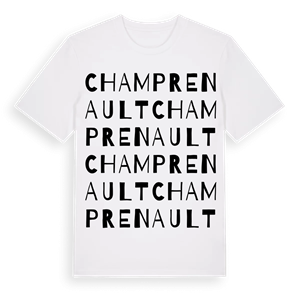 Champrenault ordlek t-shirt – ekologisk bomull t-shirt från Pinshirt