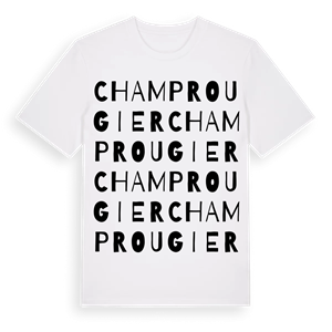 Champrougier ordlek t-shirt – ekologisk bomull t-shirt från Pinshirt