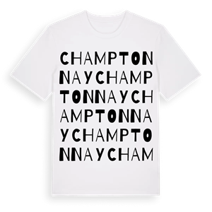 Champtonnay ordlek t-shirt – ekologisk bomull t-shirt från Pinshirt