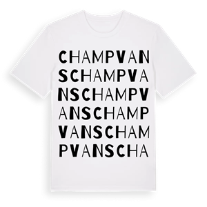 Champvans ordlek t-shirt – ekologisk bomull t-shirt från Pinshirt