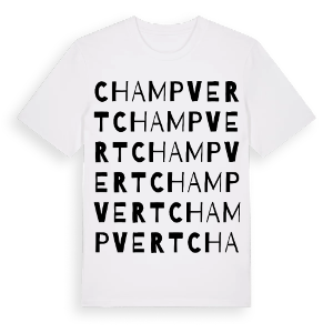 Champvert ordlek t-shirt – ekologisk bomull t-shirt från Pinshirt